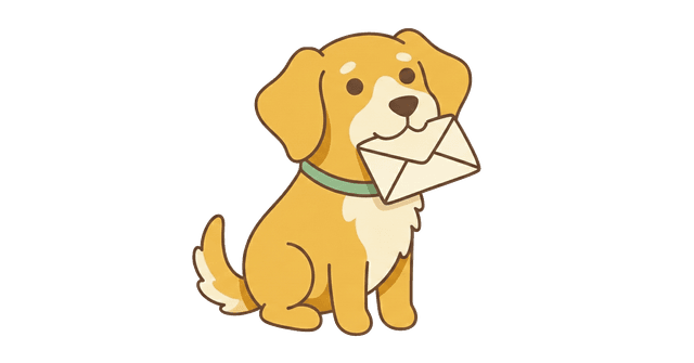 Buddy with envelope